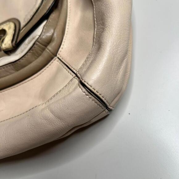 Coach Kristin Hobo Shoulder Bag SV/Ivory Multi Leather Double Strap - Picture 8 of 9